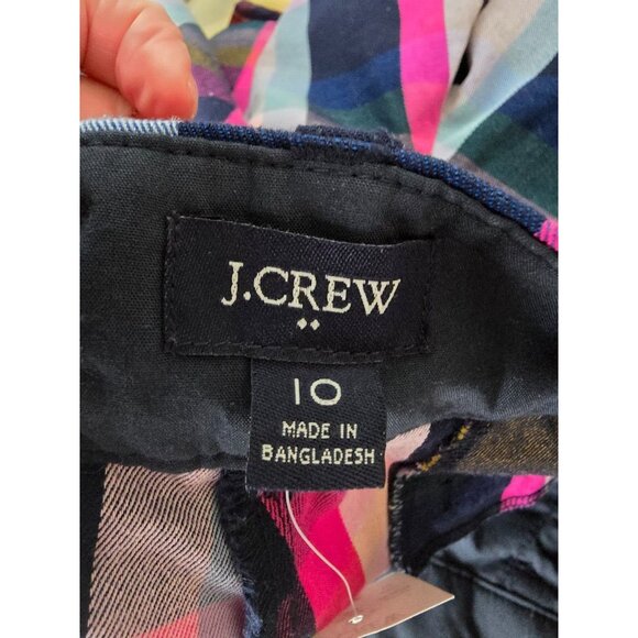 J. Crew Size 10 Womens Shorts Plaid Classic Chino NWT - Picture 6 of 7